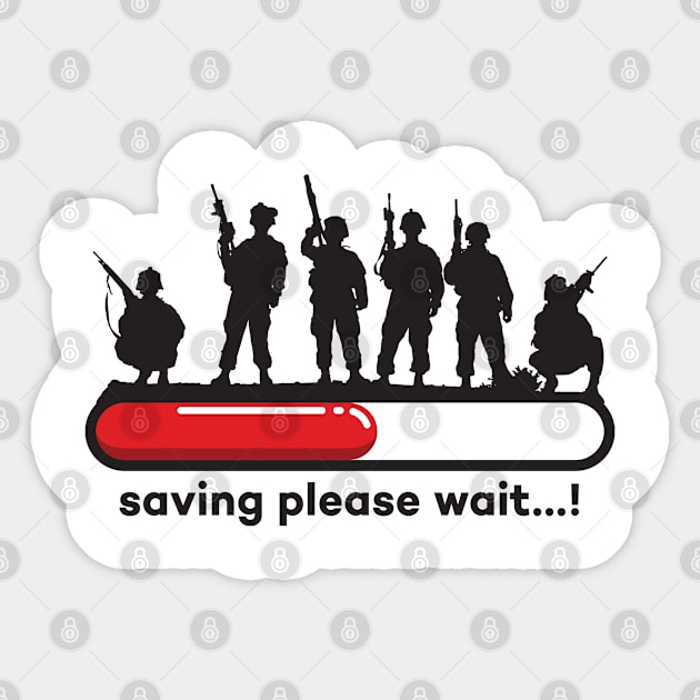 Saving please wait...! Sticker by Duukster